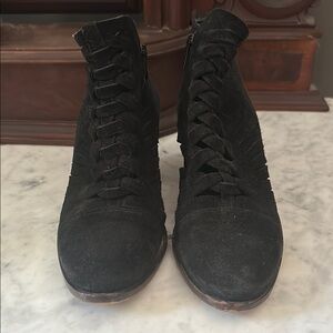 Free People Charcoal Lattice Top Women's Boots